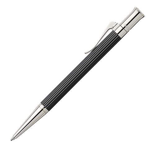 Graf Von Faber Castell Classic Ballpoint Pen Ebony Platinum Plated