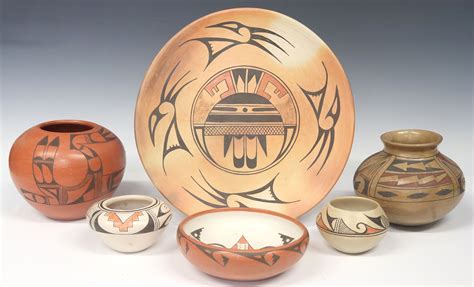 (6) HOPI PUEBLO POTTERY INCL. MAE MUTZ (1922-1998) & LORNA LOMAKEMA (B.1930) sold at auction on ...