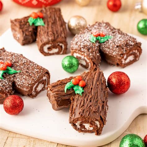 Mini Yule Logs Sweet Tea And Sprinkles