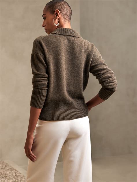 Luna Cashmere Sweater Polo Banana Republic