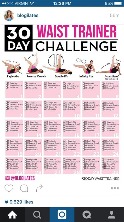 30 Day Waist Trainer Challenge 30 Day Workout Challenge Workout