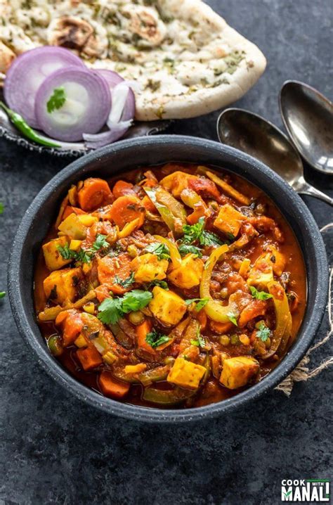 Veggies And Paneer Tossed In A Spicy And Tangy Curry This Vegetable