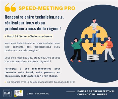 Chefs Op En Lumiere Speed Meeting Entre Pros Bureau D Accueil