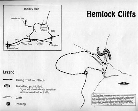 Hemlock Cliffs, Hiking Map Of Hemlock Trails Pictures, Images & Photos ...