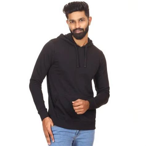 Woolen Full Sleeves Plain Mens Hoodies Size Medium At Best Price In