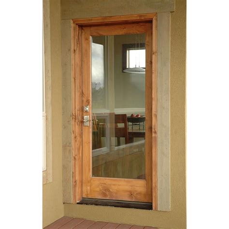 Krosswood Doors In X In Rustic Alder Full Lite Clear Low E