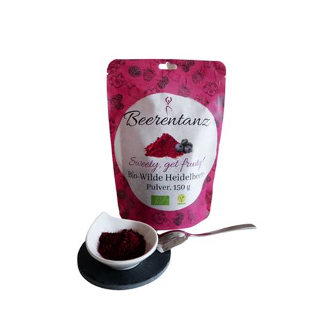 Gefriergetrocknete Bio Wilde Heidelbeeren Kaufen Pulver 150g