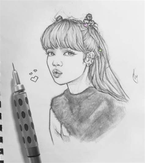 #blackpink #lisa #fanart | Kpop drawings, Bff drawings, Art drawings ...