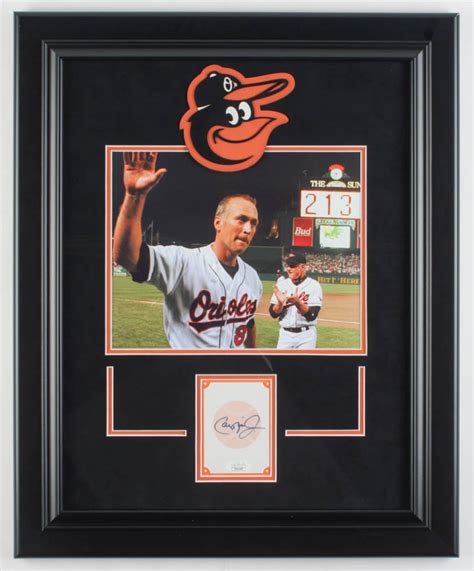 Cal Ripken Jr Signed Orioles X Custom Framed Cut Display Jsa Coa