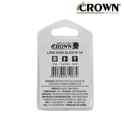 Anzol Crown Long Hook Black Crown Mgpesca Br A Melhor Loja