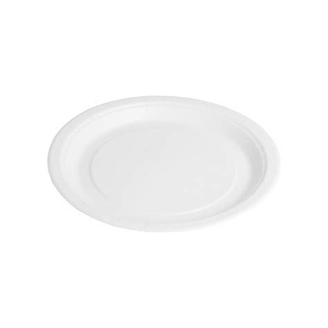 Assiette Carton Bio Laquée Ronde 22 Cm Blanche Par 50 Adiserve