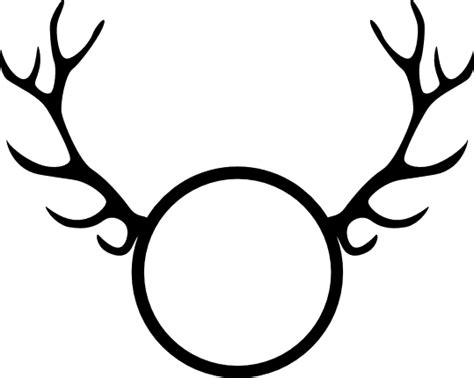 Deer Antlers Monogram Hunting Free Svg File Svg Heart