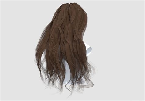 Bangs Long Hairstyle 3d Model By Nickianimations