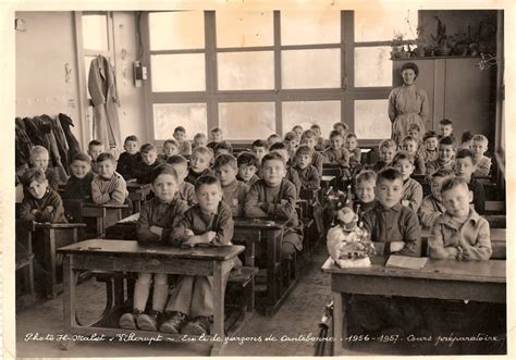 Photo de classe Cours préparatoire de 1957 école Voltaire Copains d