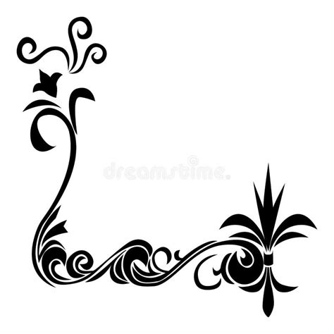 Decorative Floral Border Stock Vector Illustration Of Vector 258002650