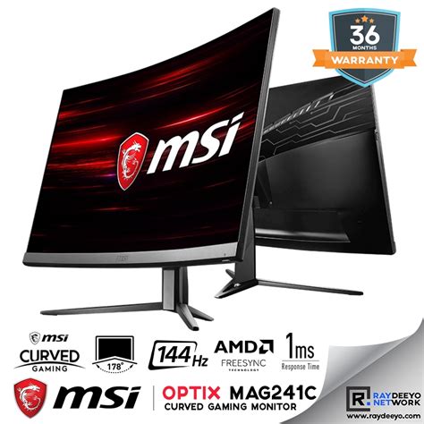 Msi Optix Mag C Fhd Curved Gaming Monitor Hz Ms Freesync