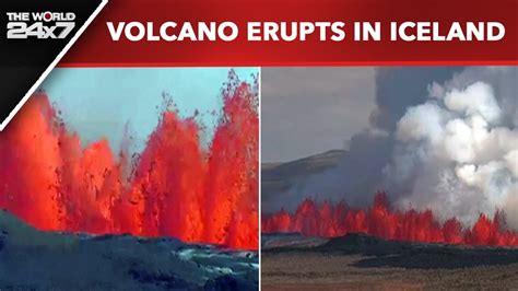 Volcano In Iceland Volcano Erupts In Iceland 5th Outbreak Since December 2023 Youtube