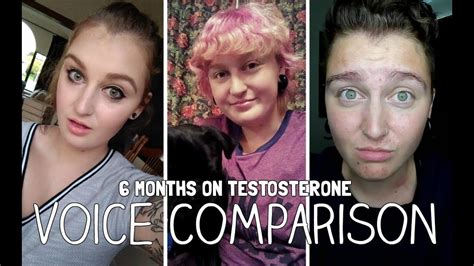 6 Months On Testosterone Voice Comparison Youtube