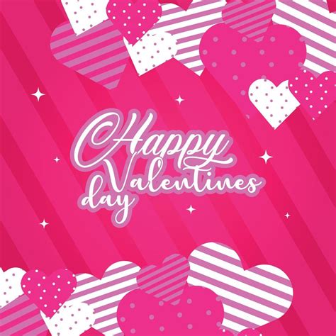 Pink Background Happy Valentines Day 2023 Vector Illustration For Love