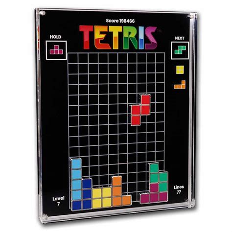 TETRIS J-Tetrimino Blue Block 2023 1 oz Pure Silver Colorized BU Coin ...