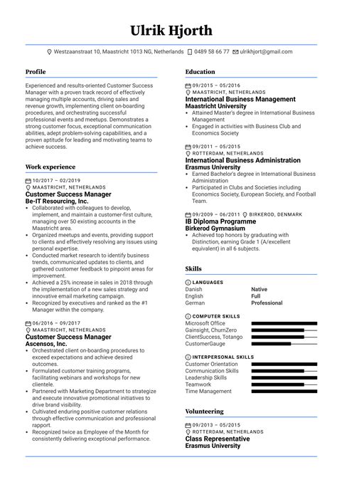 Customer Success Manager Resume Keywords Piedad Benjamin