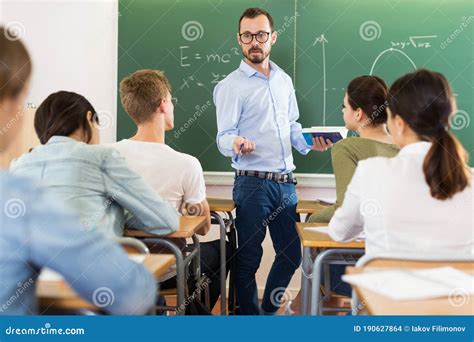 Teacher Is Giving Lecture For Students Stock Photo Image Of Institute