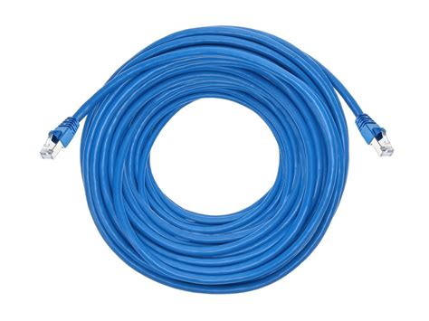 Panduit 50FT Cat6A 10GbE Shielded (S/FTP) Snagless Patch Cable 26AWG — Blue (Single) (UTPSP-C6A-STP-50FT-BL-1PK)