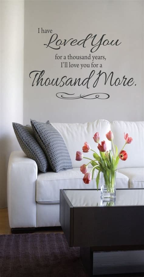 Items Similar To I Have Loved You For A Thousand Years Vinyl Wall Decal