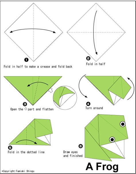 Frog - Easy Origami instructions For Kids