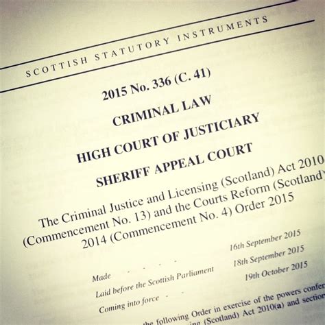 Scottish Sentencing Council Commencement Scottish Sentencing Council