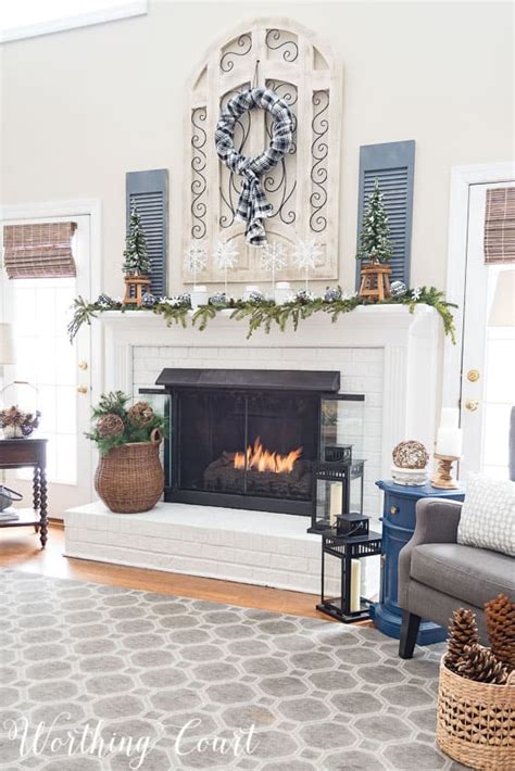 My After Christmas Snowy Winter Fireplace - Worthing Court | DIY Home ...