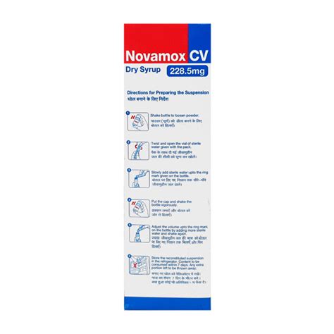 Buy Novamox Cv 228 5mg Tangy Orange Flavour Dry Syrup 30ml Online At Upto 25 Off Netmeds