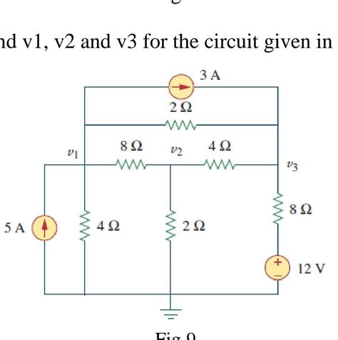 Find The Voltage Of Nodes V V V Through Nodal Analysis Brainly In