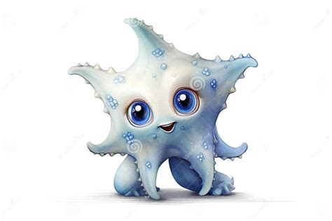 Super Cute Baby Starfish With Full Body View Massive Blue Eyes And Big