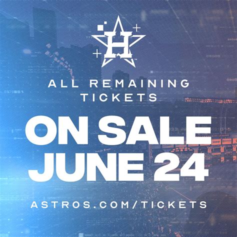 Houston Astros on Twitter: "All remaining tickets are on sale NOW! 🎟 ...