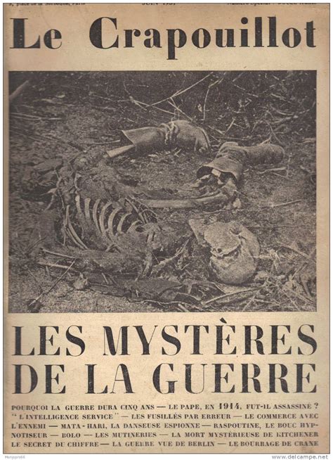 Magazine LE CRAPOUILLOT Les Mystères de la Guerre 14 18 Numéro