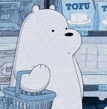 ASTHETICE BEAR BLUE Ice Bear We Bare Bears Bear Wallpaper We Bare