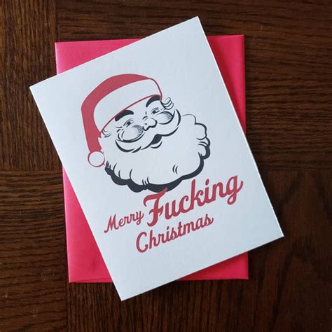 Funny Santa Card Etsy