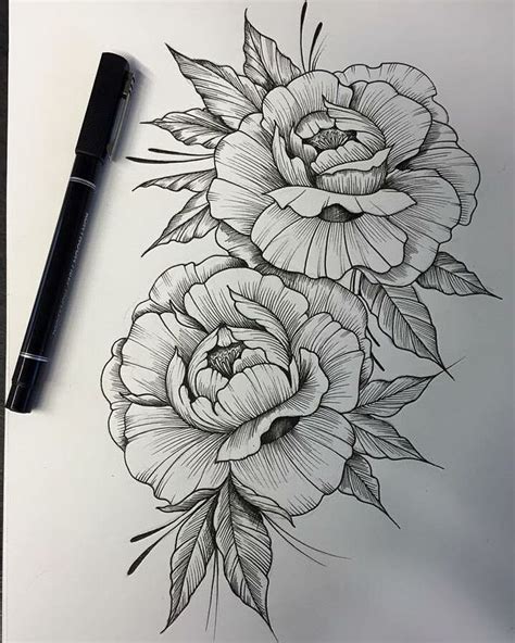 Peonies Tattoo Flower Tattoo Drawings Flower Tattoo Tattoo Sketches