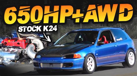 This Rowdy 1 017 HP AWD 1993 Honda Civic Hatch Is A Street 57 OFF