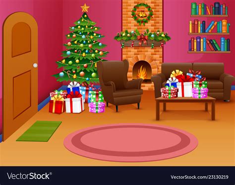 Christmas Living Room Cartoon Baci Living Room