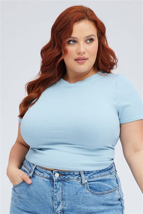 Blue T Shirt Short Sleeve Crew Neck Seamless You And All