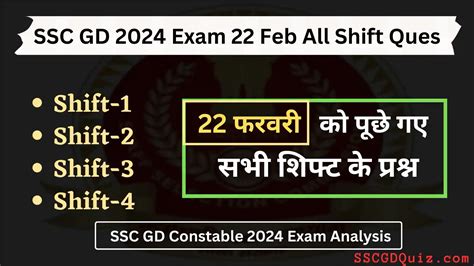 Ssc Gd 2024 Exam Analysis 22 February All Shift Questions 22 फरवरी