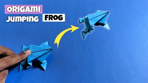 Origami Jumping Frog How To Make A Paper Jumping Frog Youtube