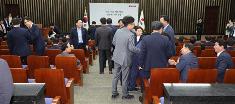 여야 원대 원 구성 협상 결렬국힘 본회의 참석 않겠다