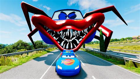 Epic Escape From The Lightning McQueen Head Eater Car VS McQueen Head