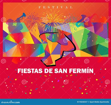 Fiestas Festival Spain stock vector. Illustration of design - 95658347