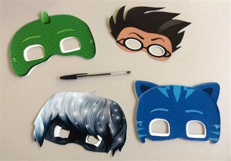 Kit 30 Máscaras Pj Masks 5 Opções De Modelo no Elo7 Recortes