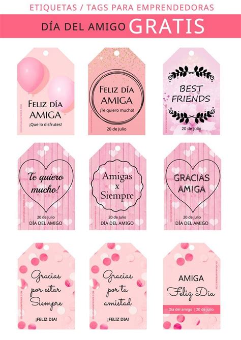 Tags Y Etiquetas DÍa Del Amigo Para Emprendedores Gratis Dia Del Amigo Regalos Tarjeta Dia