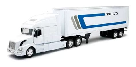 Trailer Volvo Vn780 Blanco Caja Seca New Ray 1 32